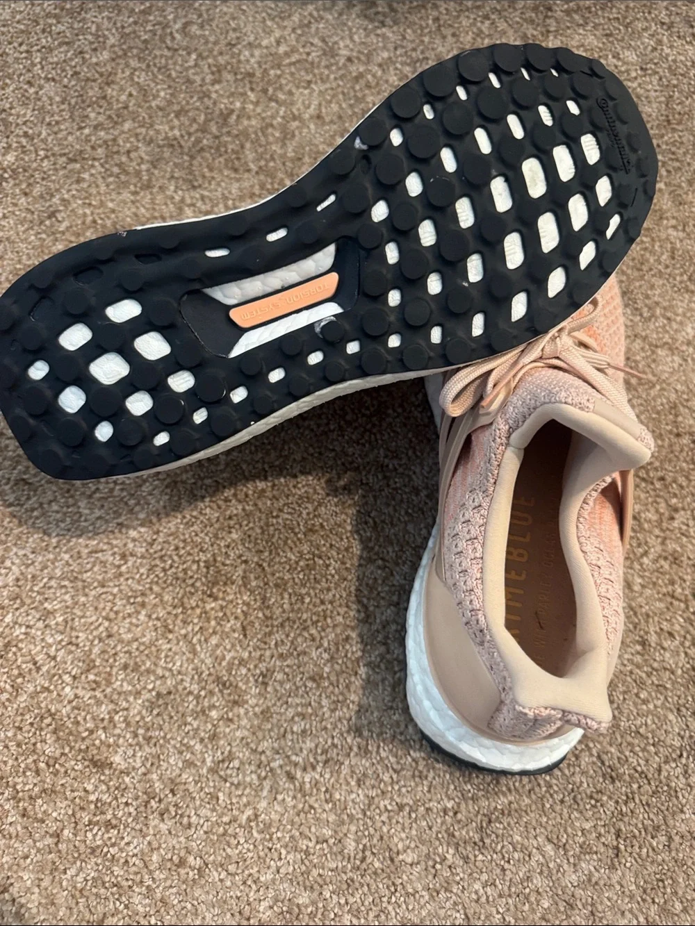 adidas Women’s Light Pink Knit Running Shoes